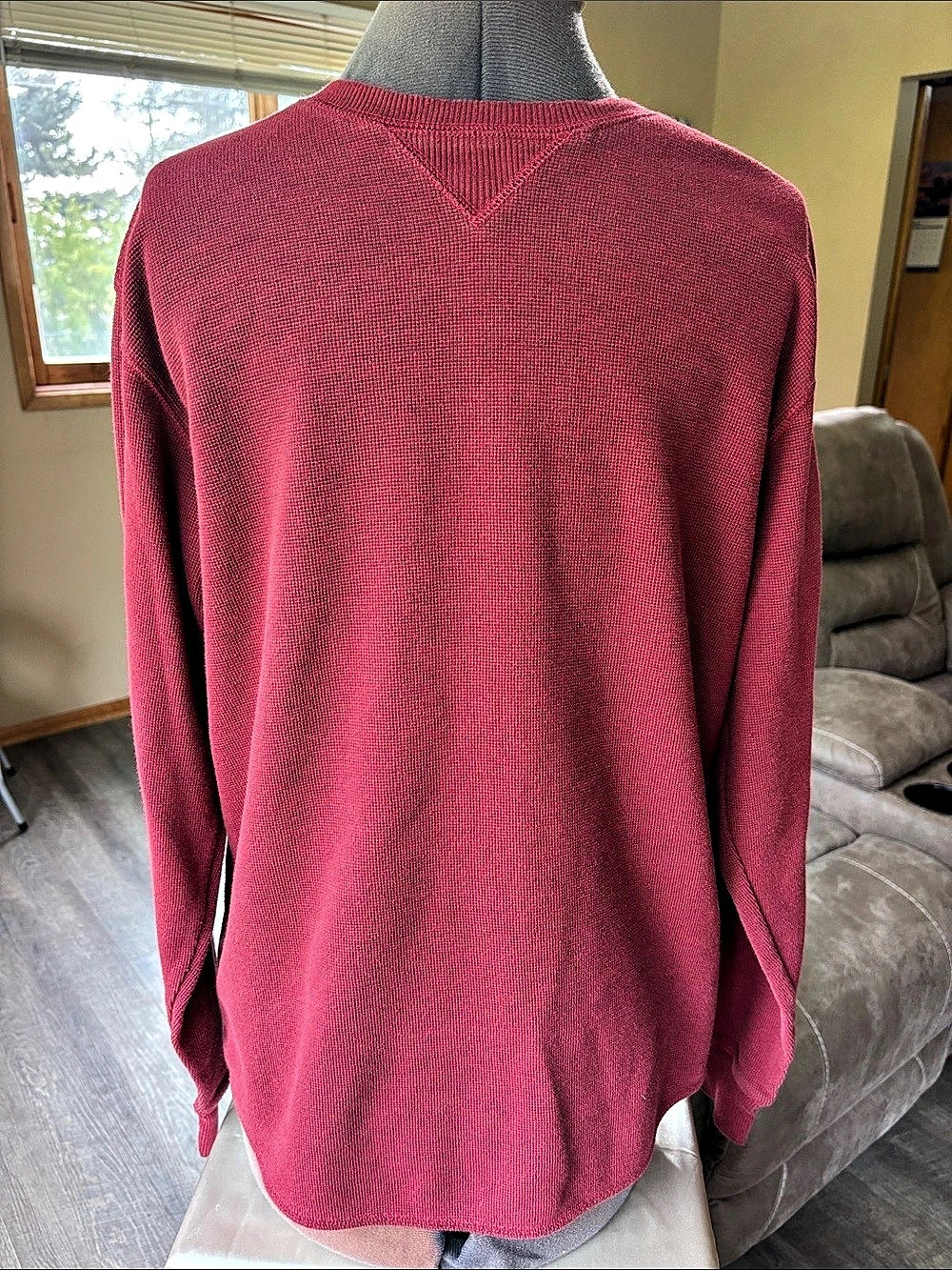 Faded Glory Red Knit Sweater Size Medium